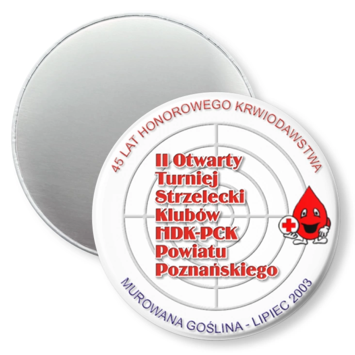 przypinka magnes II Turniej Strzelecki Klubów HKD-PCK Powiatu Poznańskiego