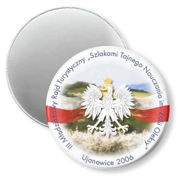 przypinka magnes III Młodzieżowy Rajd Turystyczny - Ujanowice 2006