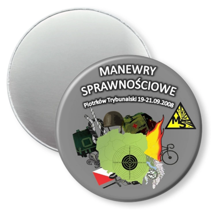 przypinka magnes Manewry Sprawnościowe Piotrków Tryb.