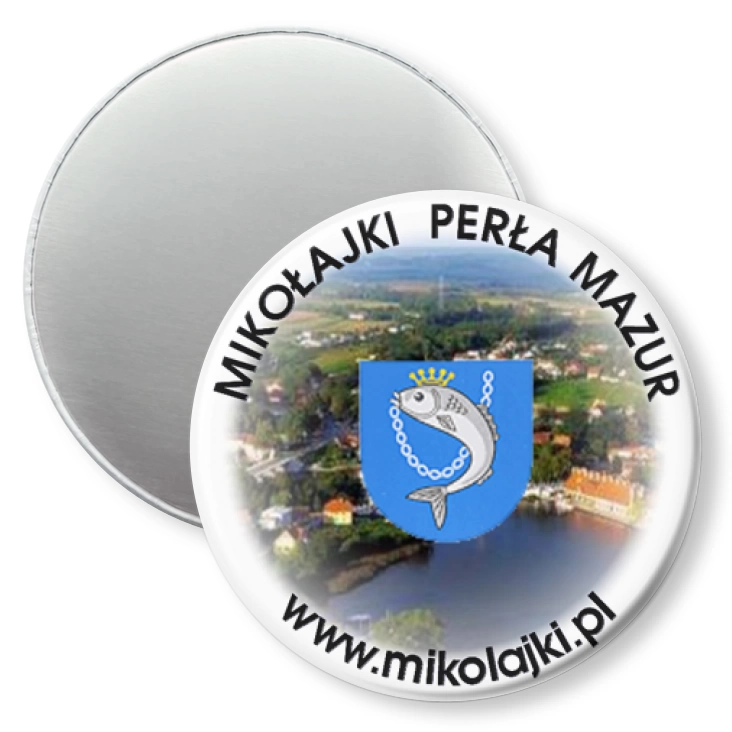 przypinka magnes Mikołajki Perła Mazur