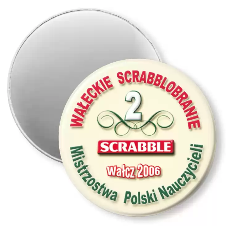 przypinka magnes Mistrzostwa Polski Nauczycieli - Scrabble 2006