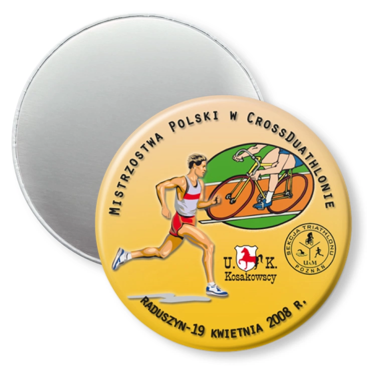 przypinka magnes Mistrzostwa Polski w Cross Duathlonie