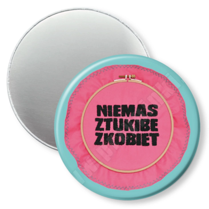 przypinka magnes Nie ma sztuki bez kobiet
