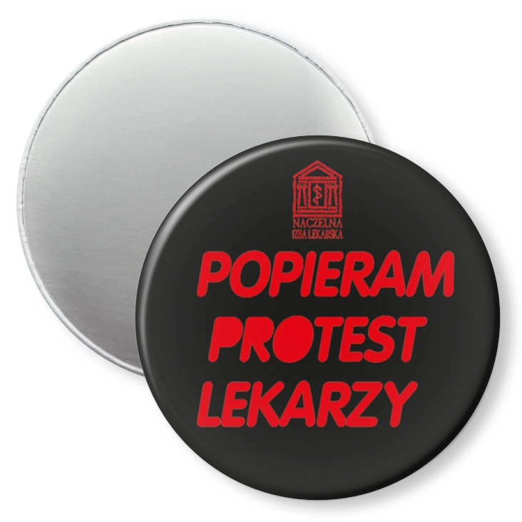 przypinka magnes Popieram protest lekarzy