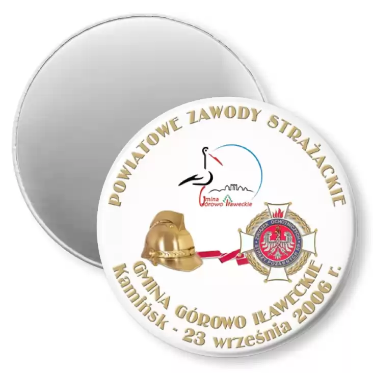 przypinka magnes Powiatowe Zawody Strażackie w Kamińsku
