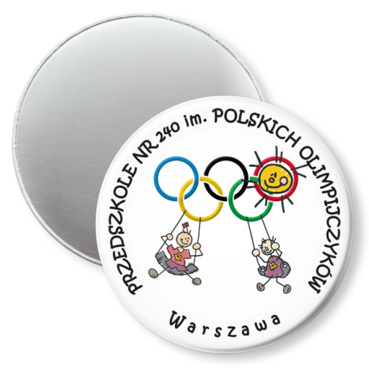 przypinka magnes Przedszkole im. Polskich Olimpijczyków