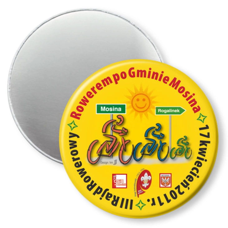 przypinka magnes Rowerem po Gminie Mosina