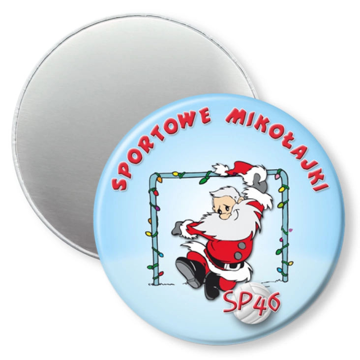przypinka magnes Sportowe Mikołajki SP46