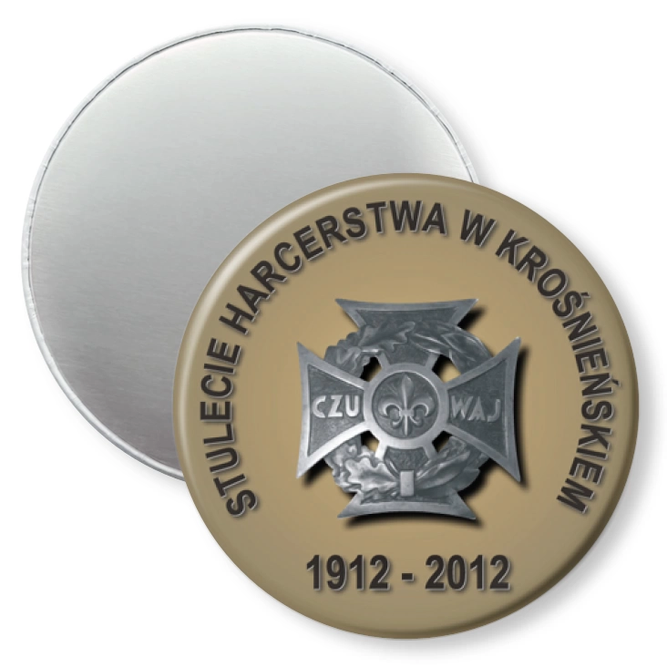 przypinka magnes Stulecie Harcerstwa w Krośnieńskiem