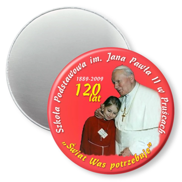 przypinka magnes Szkoła Podstawowa w Pruścach