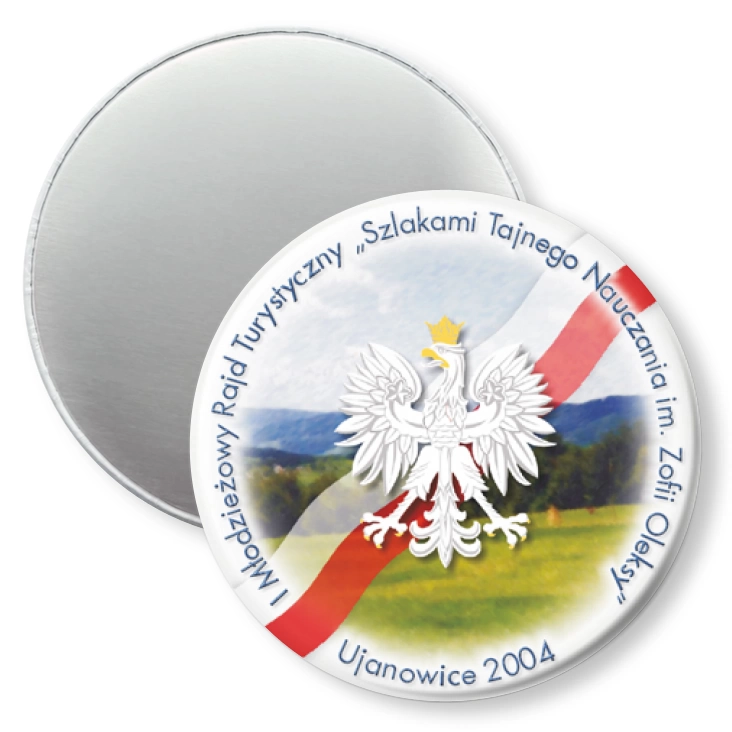 przypinka magnes Szlakami Tajnego Nauczania im. Zofii Oleksy