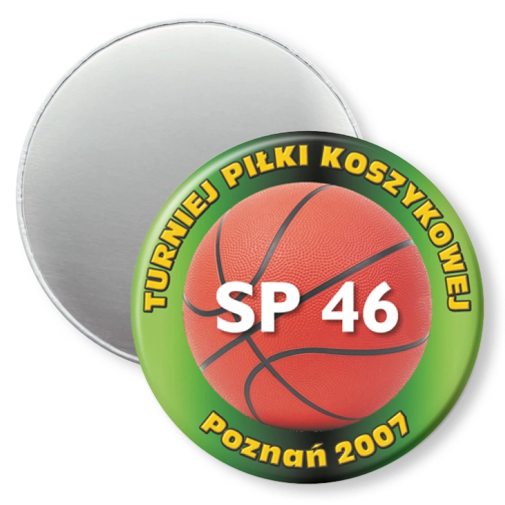 przypinka magnes Turniej Piłki Koszykowej w SP 46