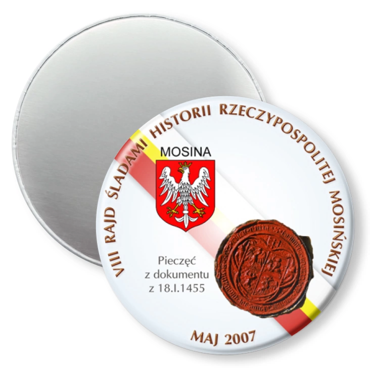 przypinka magnes VIII Śladami Historii Rzeczypospolitej Mosińskiej