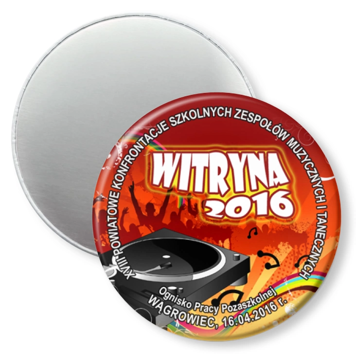 przypinka magnes Witryna 2016