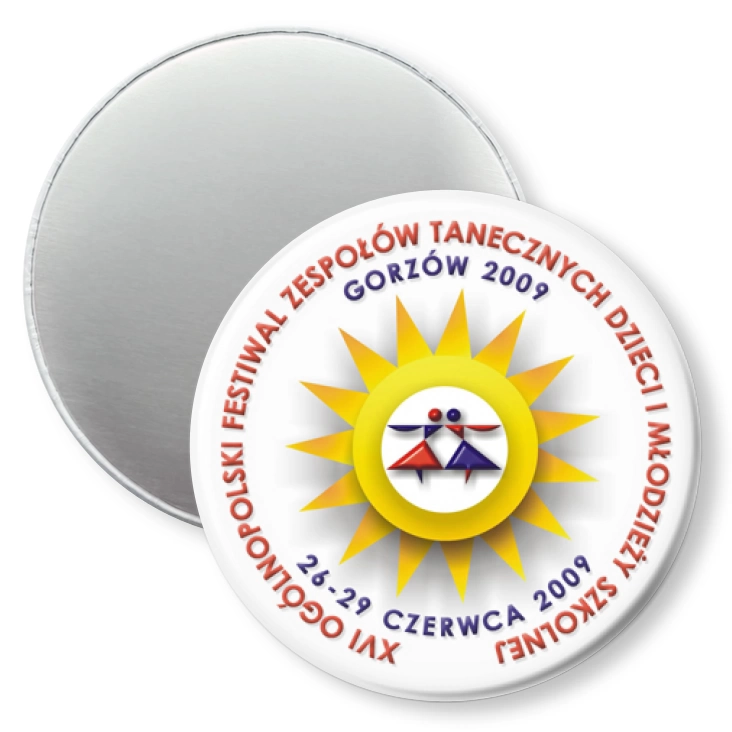 przypinka magnes XVI Ogólnopolski Festiwal Zespołów Tanecznych Dzieci i Młodzieży Szkolnej