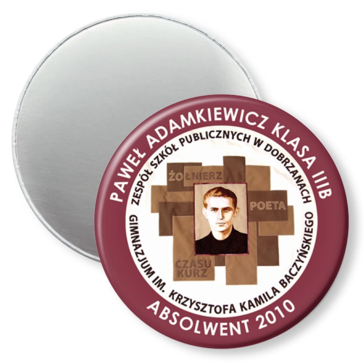 przypinka magnes ZSP w Dobrzanach - Absolwent 2010
