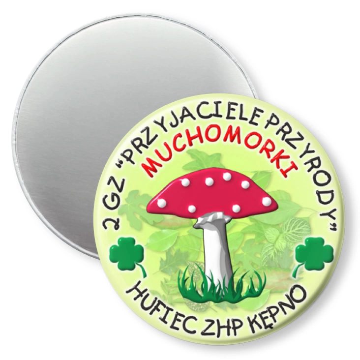 przypinka magnes 2 GZ Przyjaciele Przyrody MUCHOMORKI