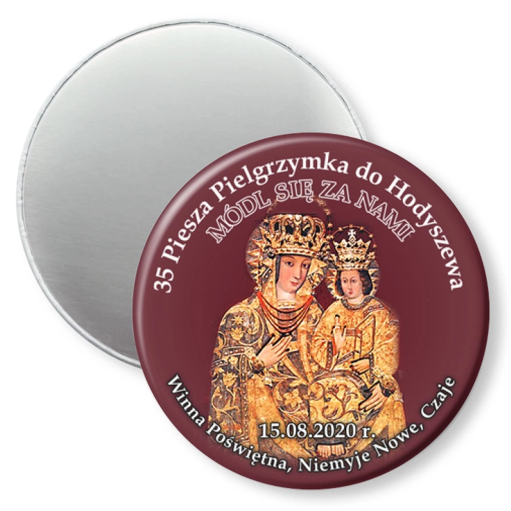 przypinka magnes 35 Piesza Pielgrzymka do Hodyszewa