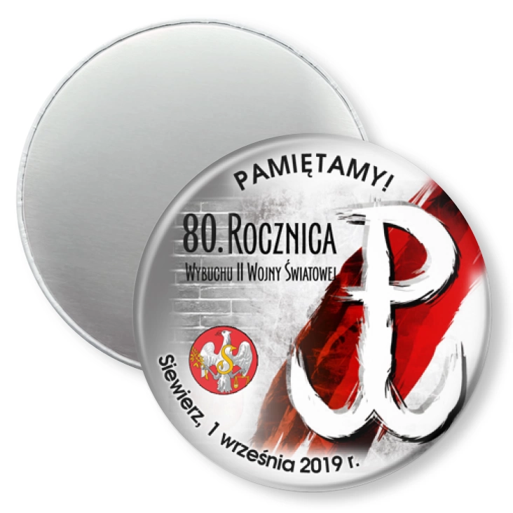 przypinka magnes 80. rocznica wybuchu II Wojny Światowej