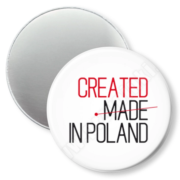 przypinka magnes Created in Poland