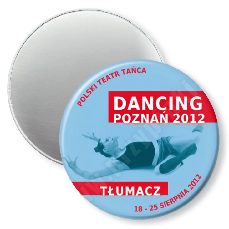 przypinka magnes Dancing Poznań 2012 - tłumacz