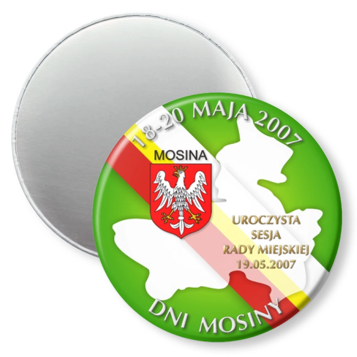 przypinka magnes Dni Mosiny - Uroczysta Sesja Rady Miejskiej