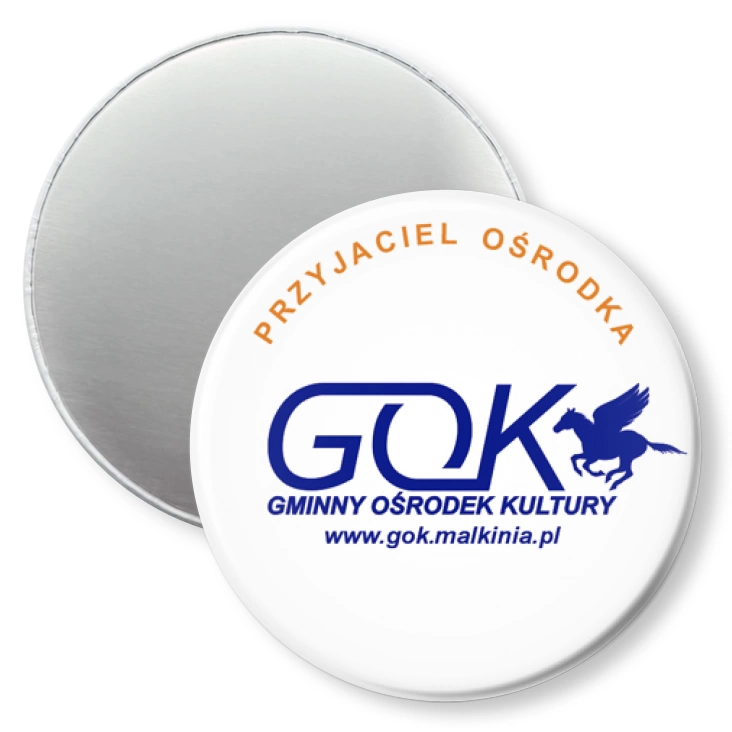 przypinka magnes GOK - przyjaciel ośrodka