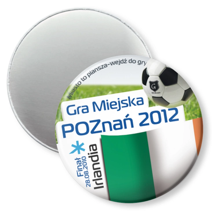 przypinka magnes Gra Miejska - Poznań 2012 - Irlandia