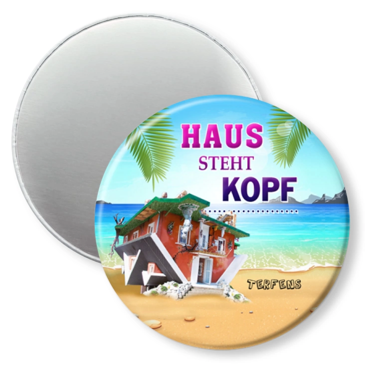 przypinka magnes Haus Steht Kopf