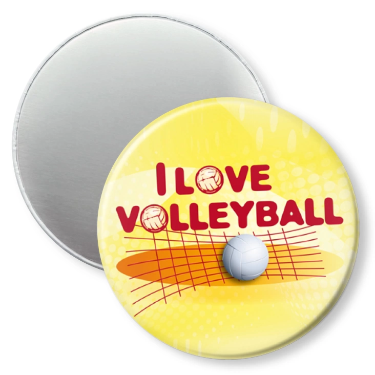 przypinka magnes I love volleyball