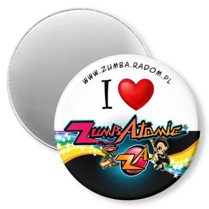 przypinka magnes I love ZumbAtomic