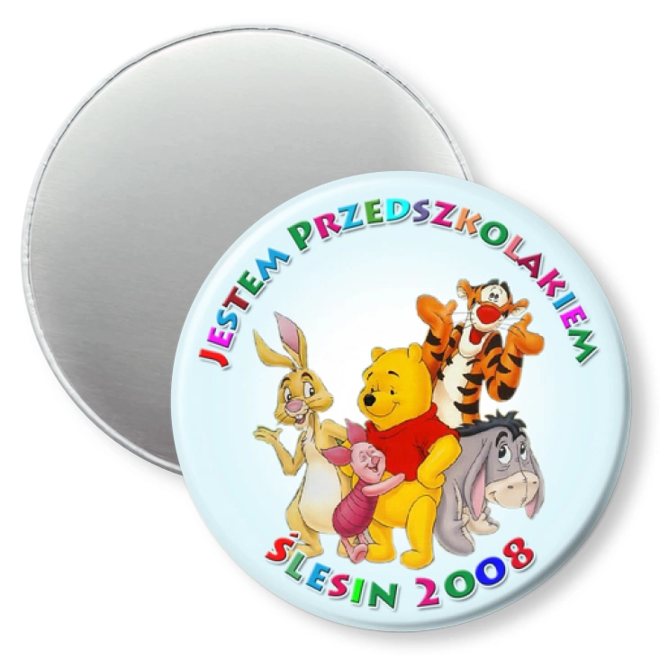przypinka magnes Jestem Przedszkolakiem Ślesin 2008