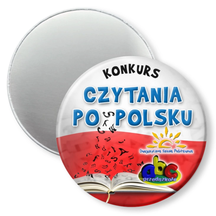 przypinka magnes Konkurs czytania po polsku