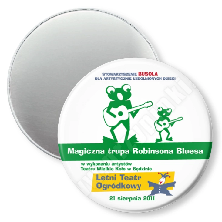 przypinka magnes Magiczna trupa Robinsona Bluesa