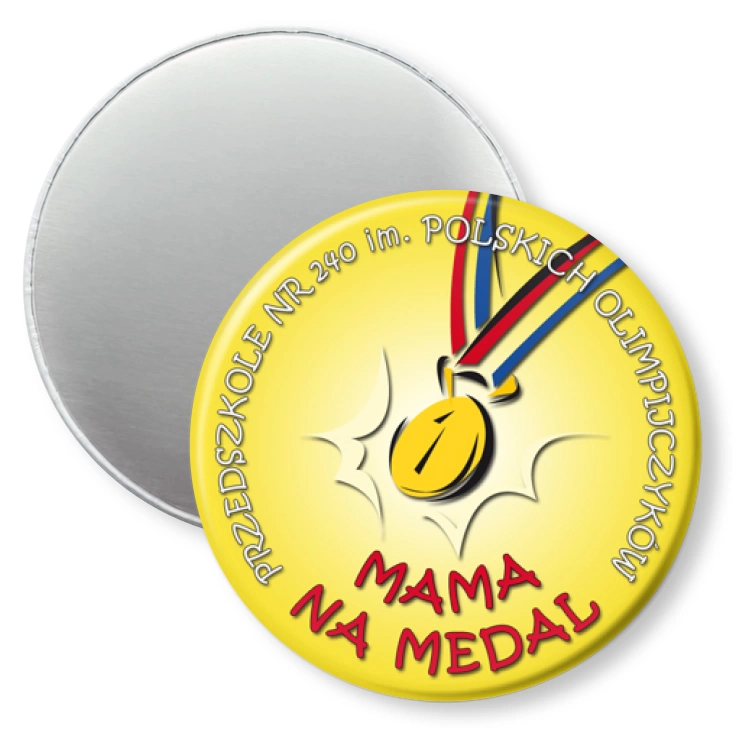 przypinka magnes Mama na medal