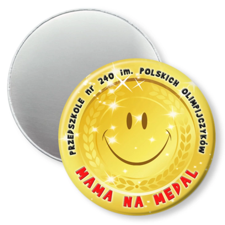 przypinka magnes Mama na medal