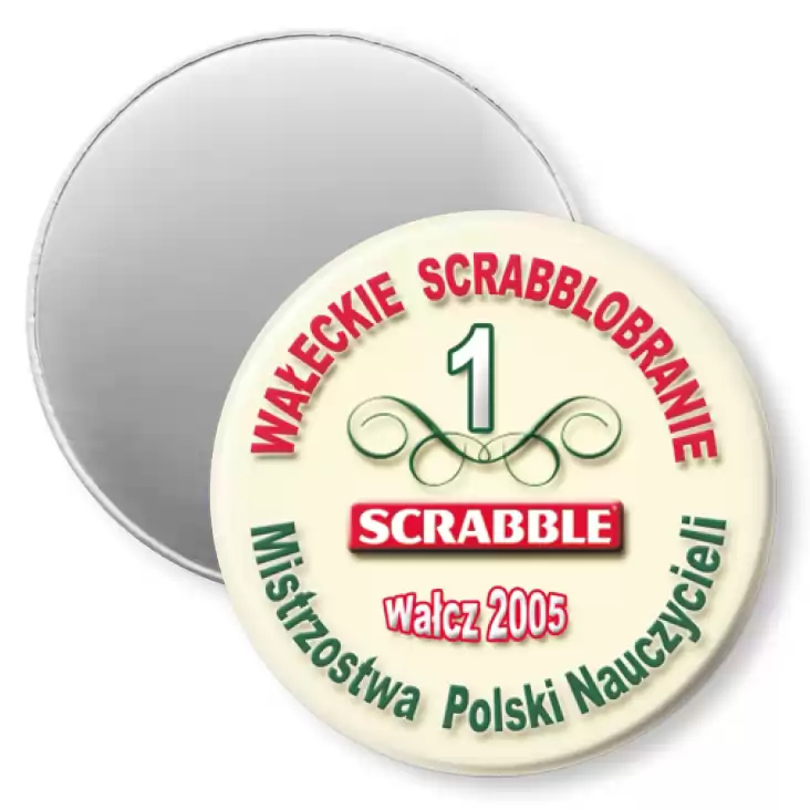 przypinka magnes Mistrzostwa Polski Nauczycieli - Scrabble 2005