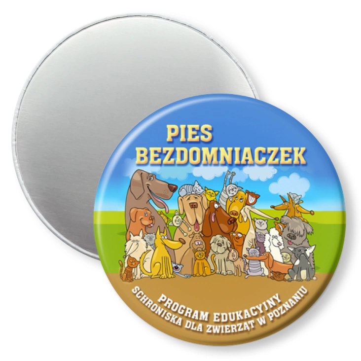 przypinka magnes Pies Bezdomniaczek