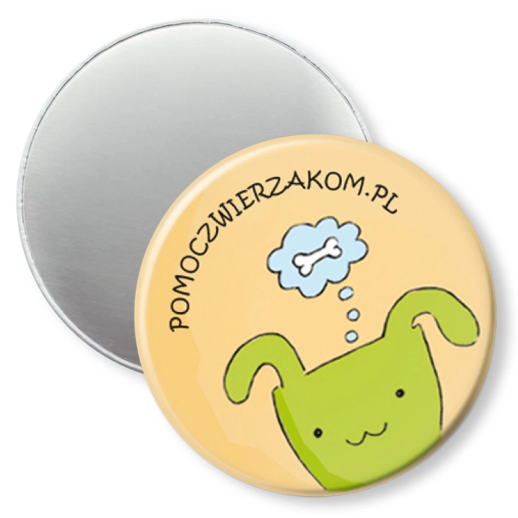 przypinka magnes pomoczwierzakom.pl
