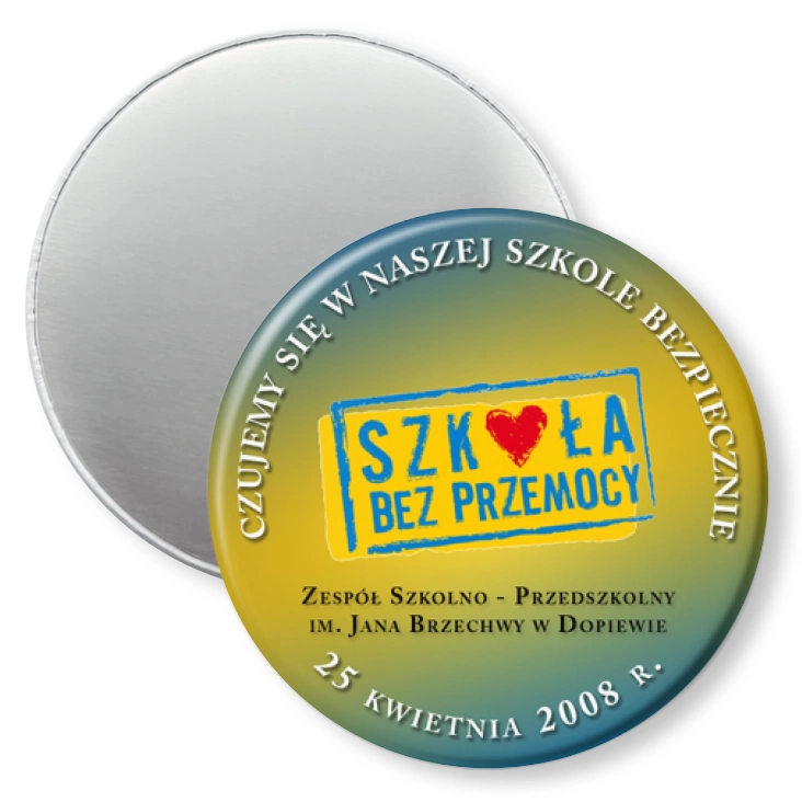 przypinka magnes Szkoła bez przemocy