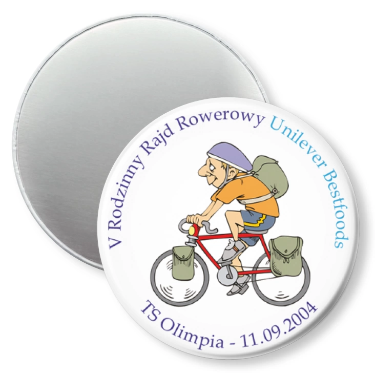 przypinka magnes V Rodzinny Rajd Rowerowy Unilever Bestfoods