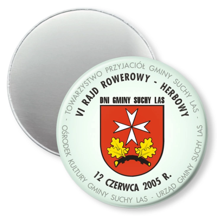 przypinka magnes VI Rajd Rowerowy - Herbowy