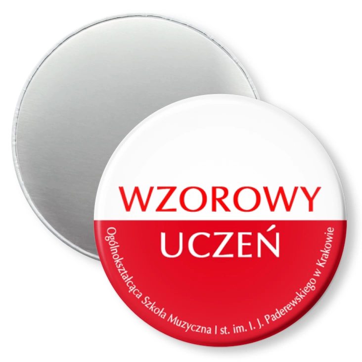 przypinka magnes Wzorowy Uczeń
