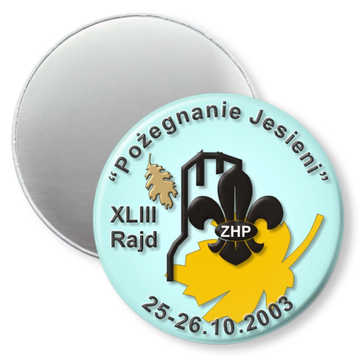 przypinka magnes XLIII Rajd Pożegnanie Jesieni