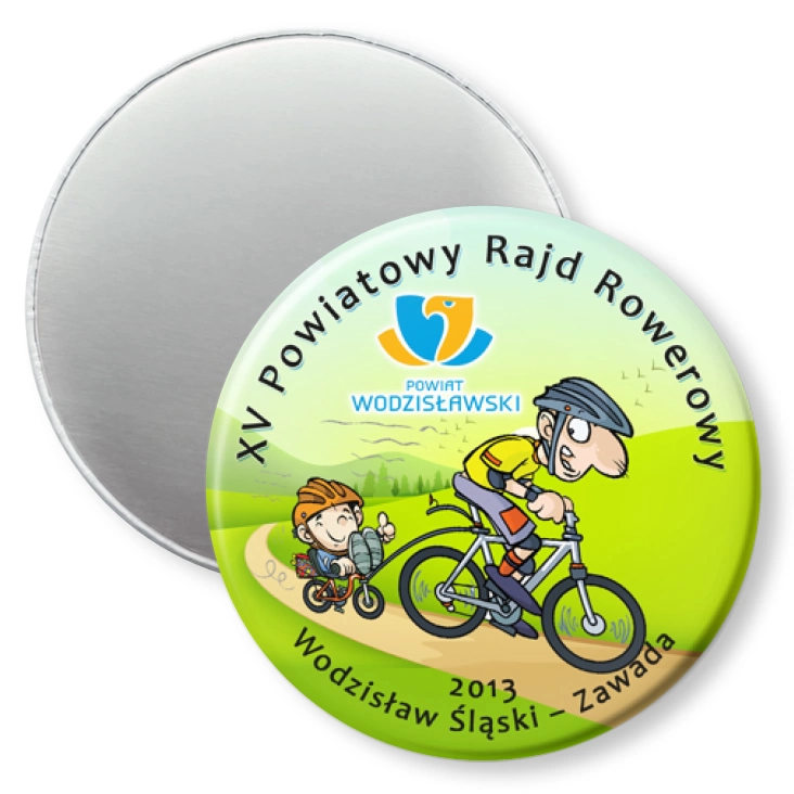 przypinka magnes XV Powiatowy Rajd Rowerowy