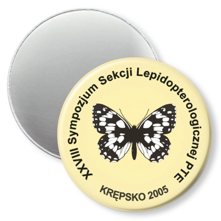 przypinka magnes XXVIII Sympozjum Sekcji Lepidopterologicznej PTE
