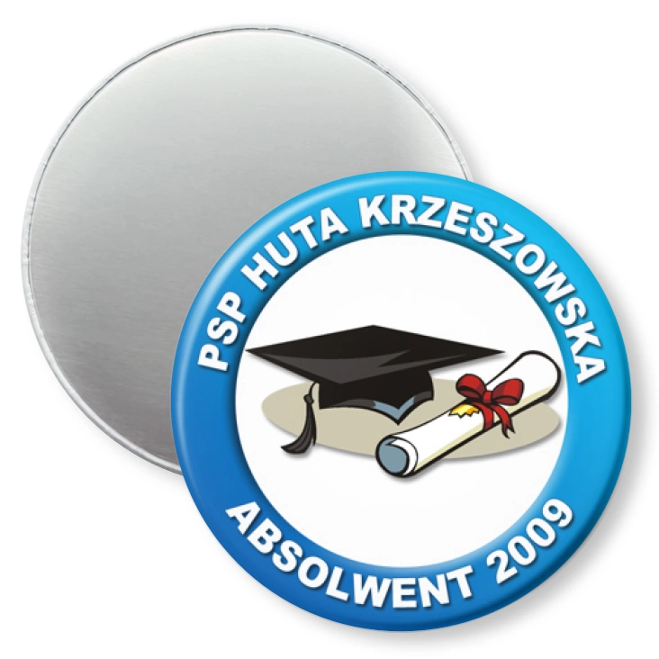przypinka magnes Absolwent 2009 - PSP Huta Krzeszowska