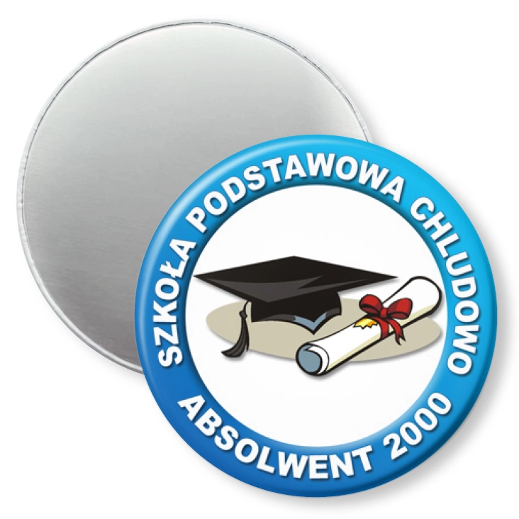 przypinka magnes Absolwent 2000 - SP Chludowo
