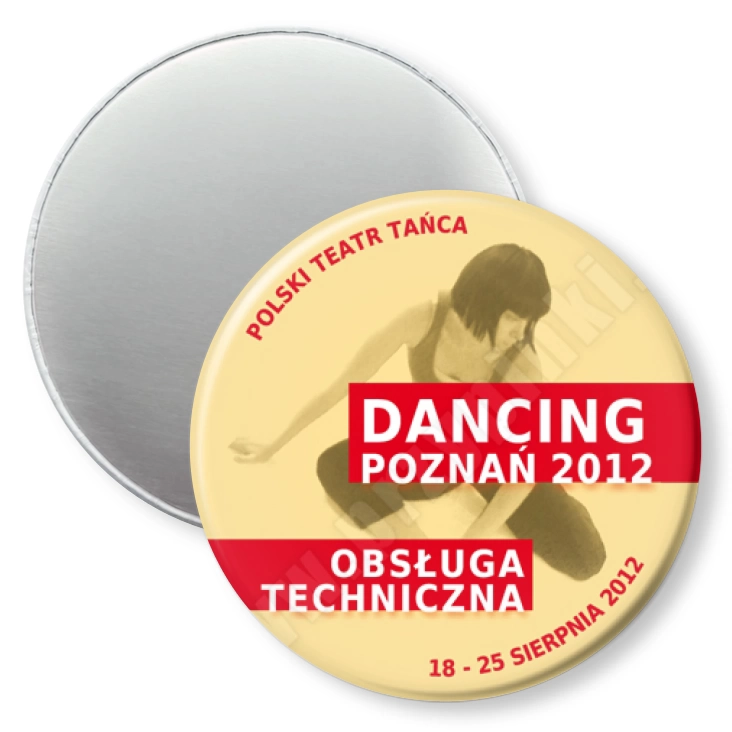 przypinka magnes Dancing Poznań 2012 - obsługa techniczna