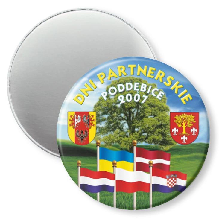 przypinka magnes Dni Partnerstwa - Poddębice 2007